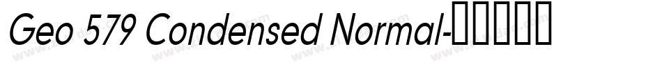 Geo 579 Condensed Normal字体转换